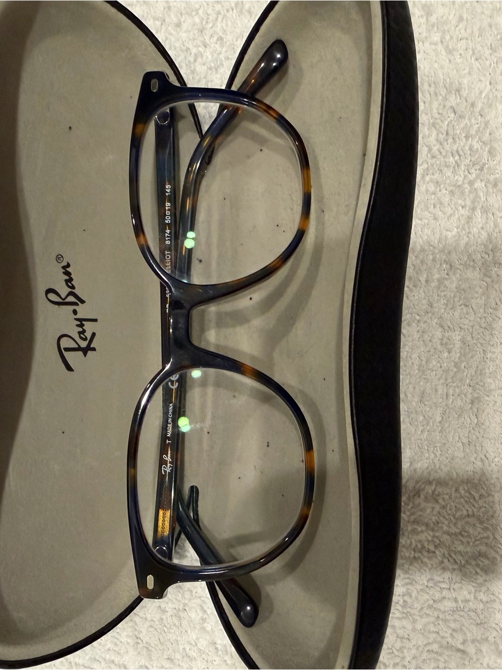 Ray-Ban Men’s ElliotTortoiseshell Round Optical Frames - Brown/Black